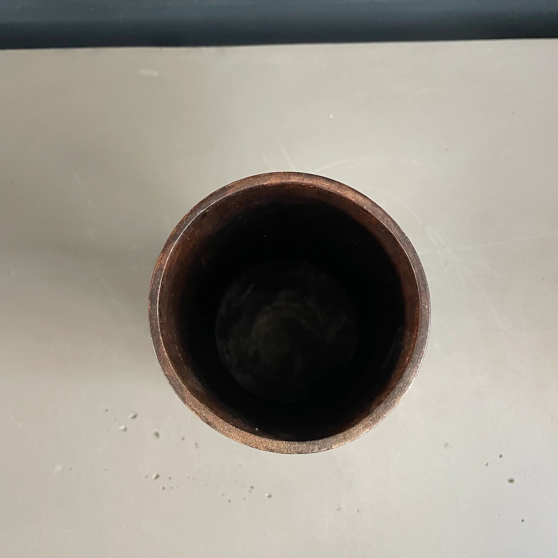 Vintage wooden plant pot