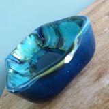 Vallauris stamped pocket emptier in flamed stoneware