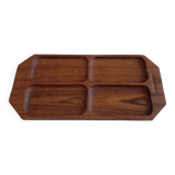 Rectangular serving tray in solid teak