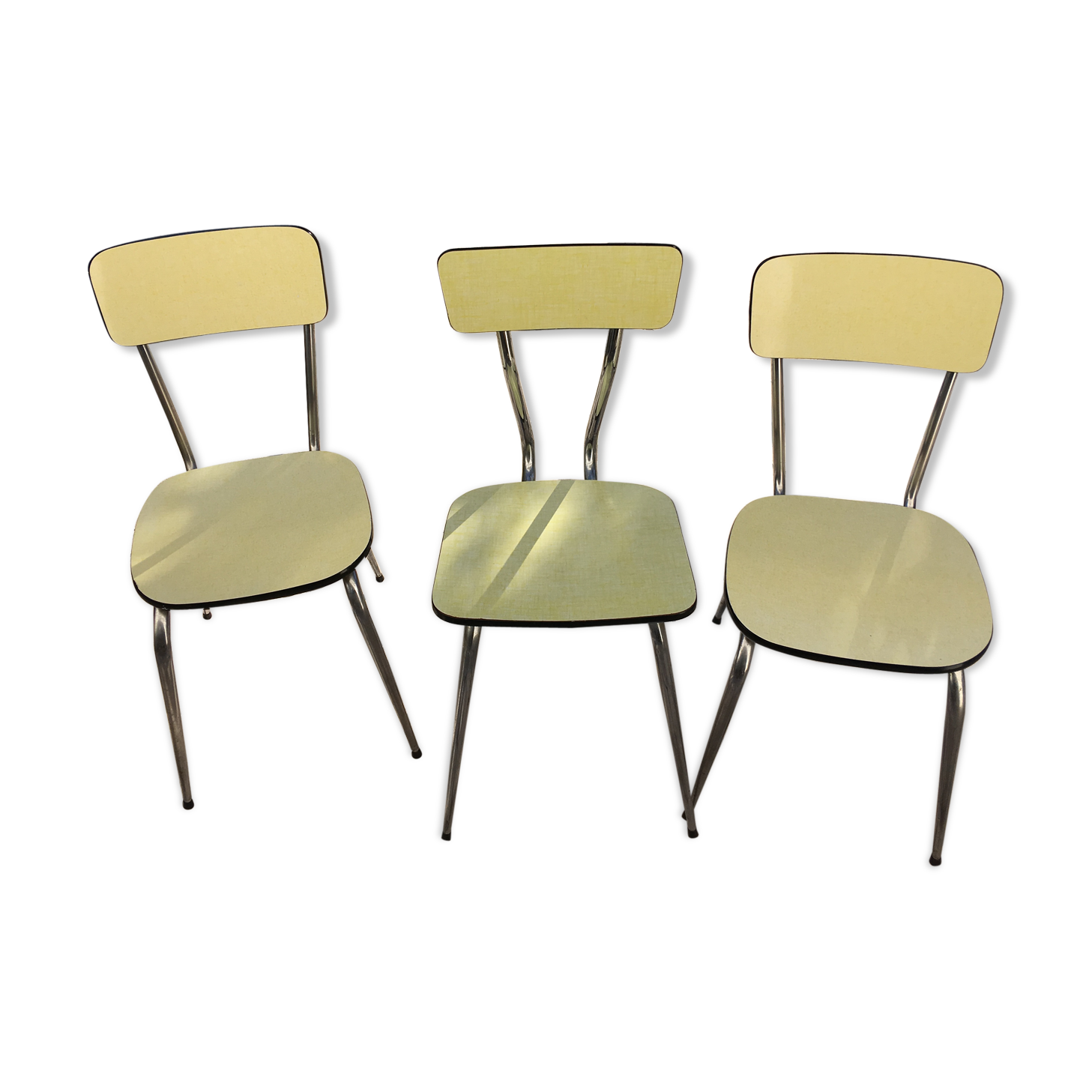 Chaises formica jaune