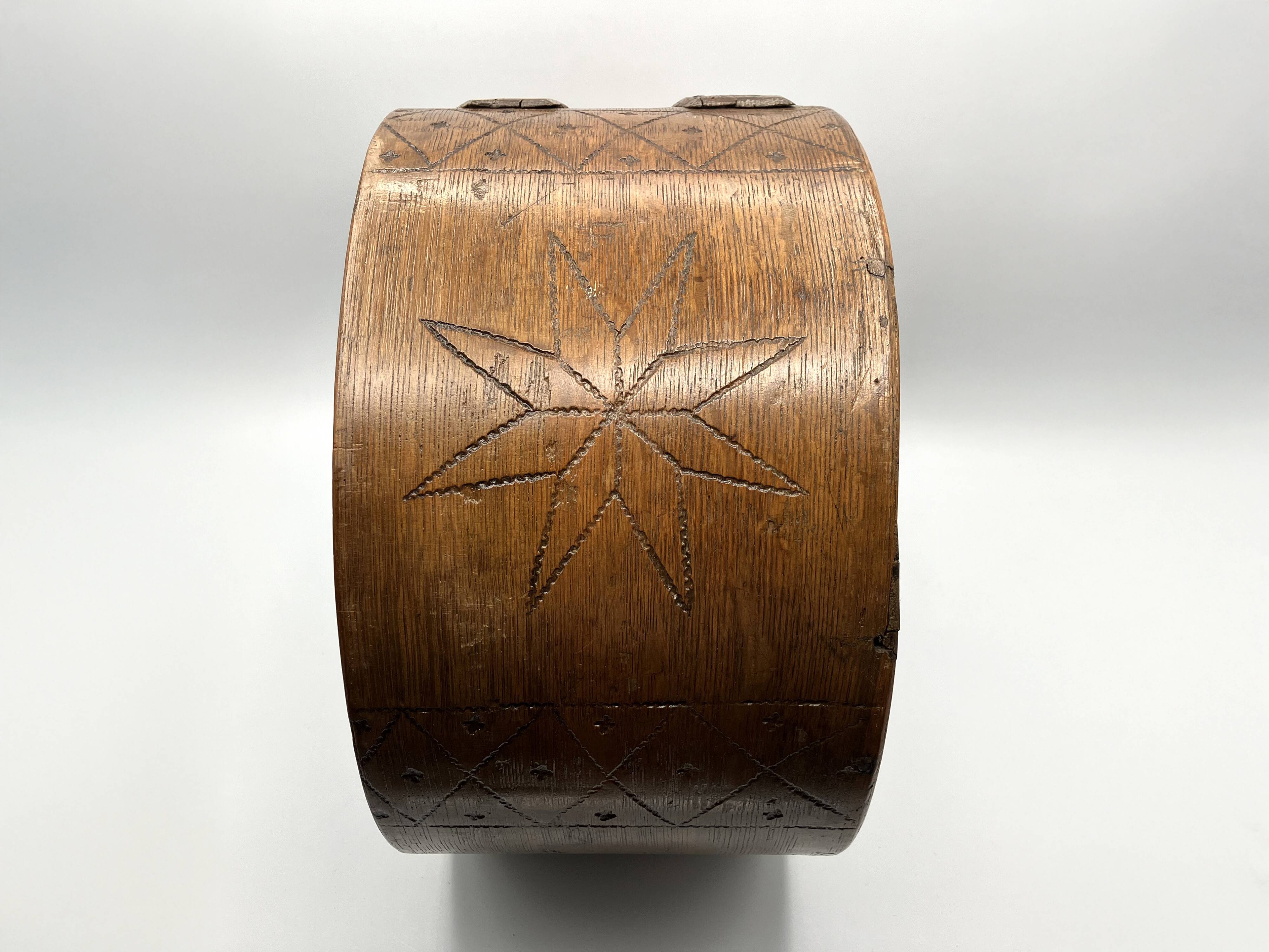 Antique Swedish Bentwood Box with Lid • Folk Art