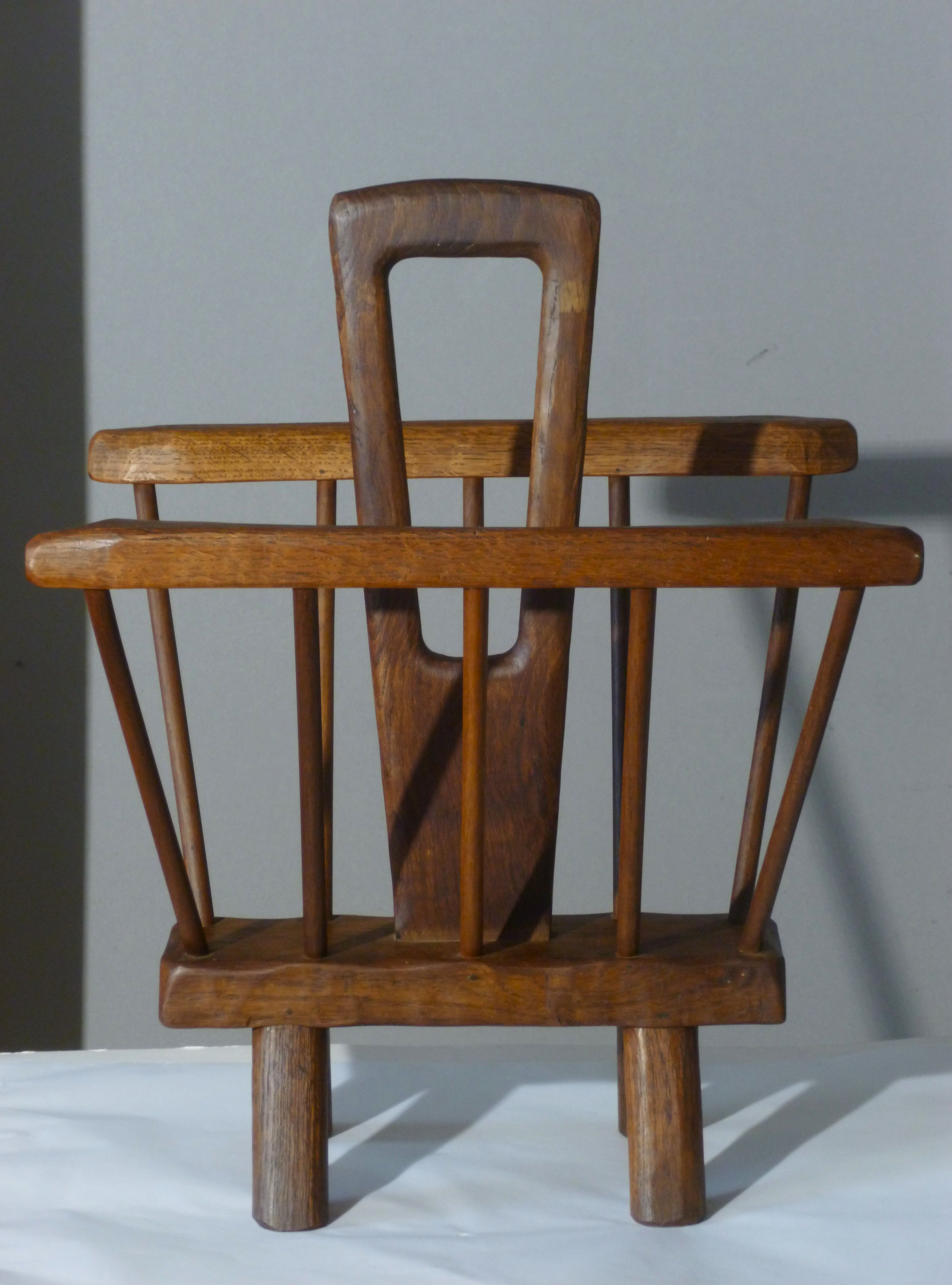 Brutalist magazine holder, 50s