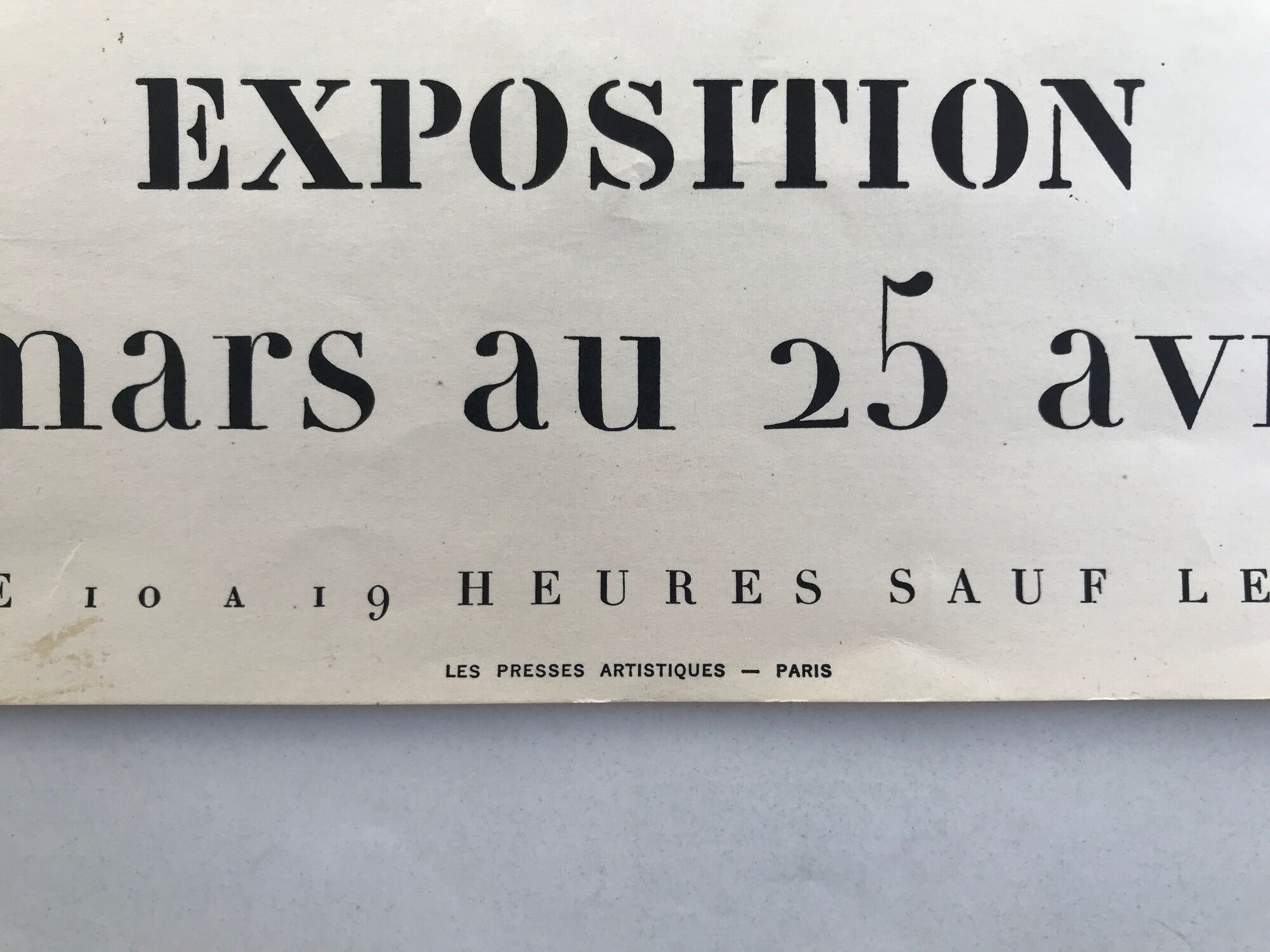 Exhibition poster American Writers in Paris, American Cultural Center, 1959