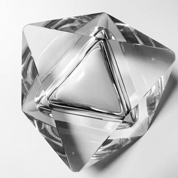 Cendrier Moderniste Vintage • Cristal • 1970