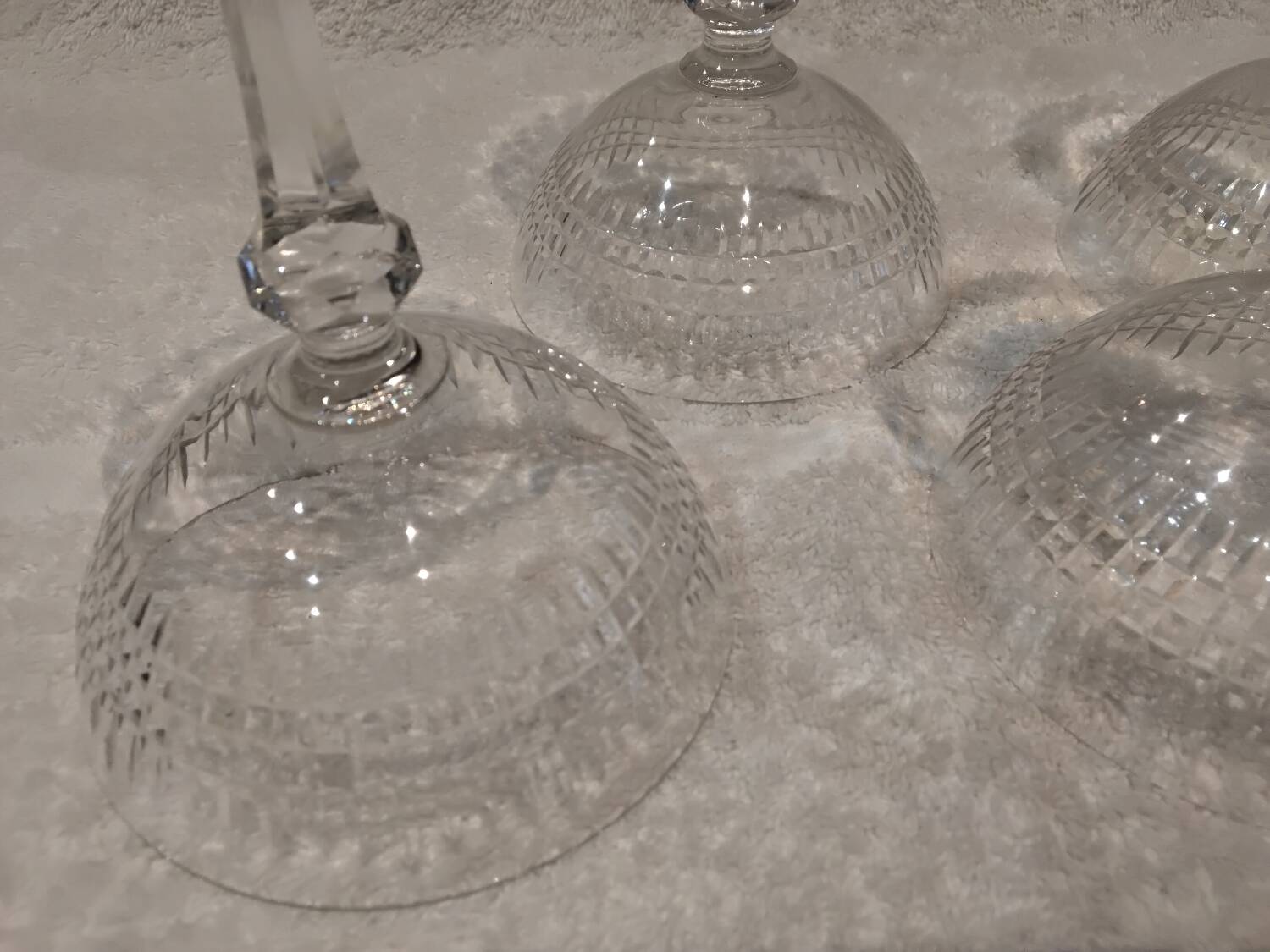 4 Baccarat crystal champagne glasses, Nancy model, foot size 14cl