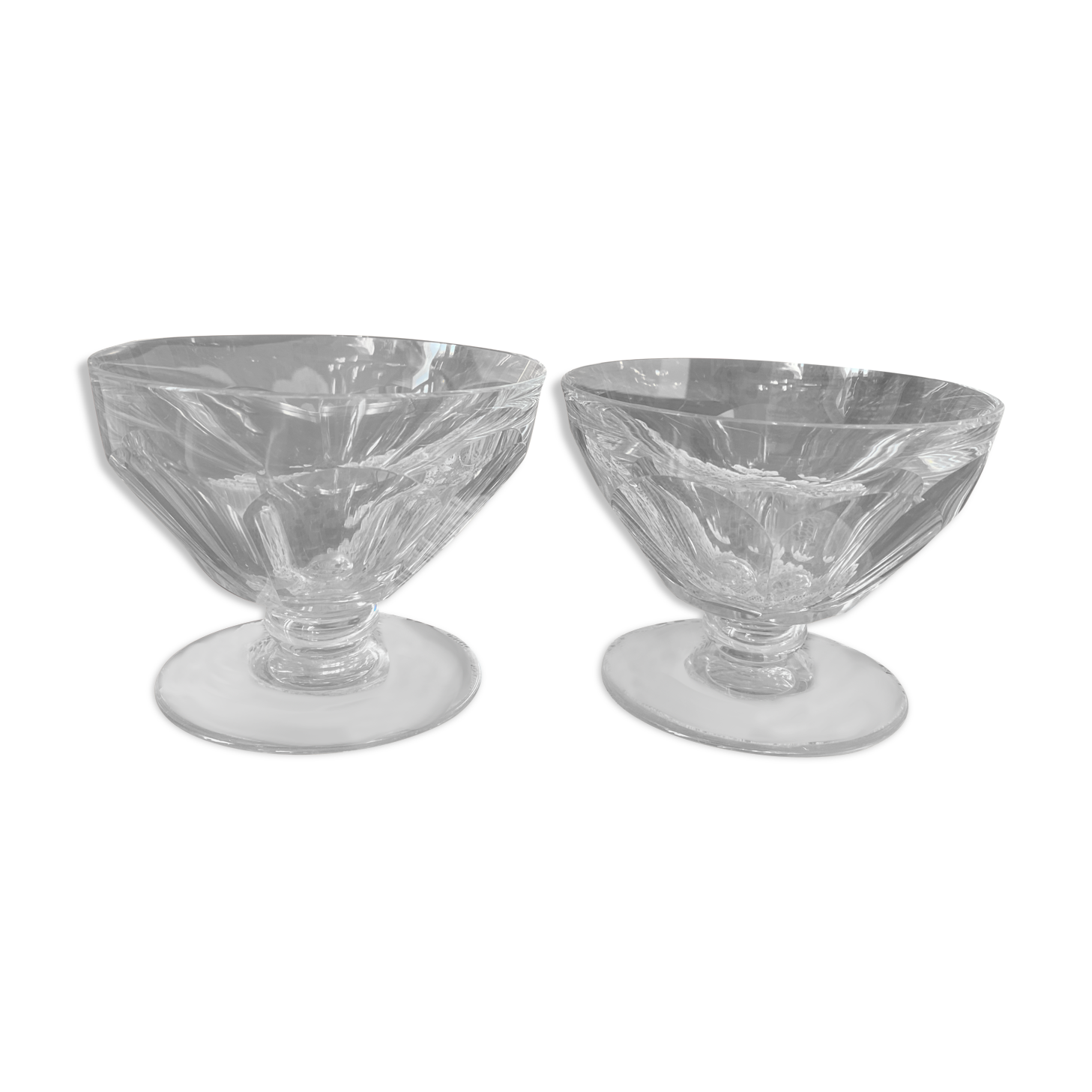 2 Champagne Cups In Baccarat Crystal Model Talleyrand