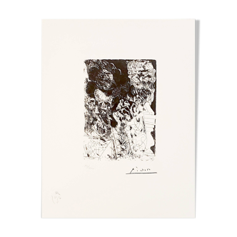 Pablo Picasso, original lithograph, Suite Vollard, 1973: The head of Rempirmadt