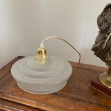 Vintage frosted glass pendant lamp