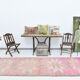 3x11 pale pink vintage runner rug 104x328cm