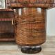 Art Decò dressing table in walnut root with mirror