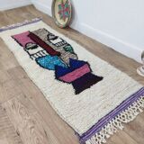 Handcrafted moroccan berber rug 172 x 65 cm