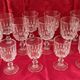 Superb set of 18 Cristal d’Arques glasses – 12 wine glasses + 6 tumblers