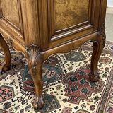 SOUBRIER Chippendale sideboard in oak, elm burl and marble