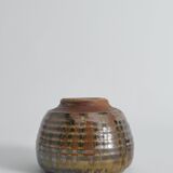 Midcentury-Modern Stoneware Bowl Dripping Motif in the Style of Margaret Rey