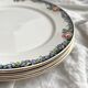 3 vintage black floral frieze dessert plates from Digoin and Sarreguemines