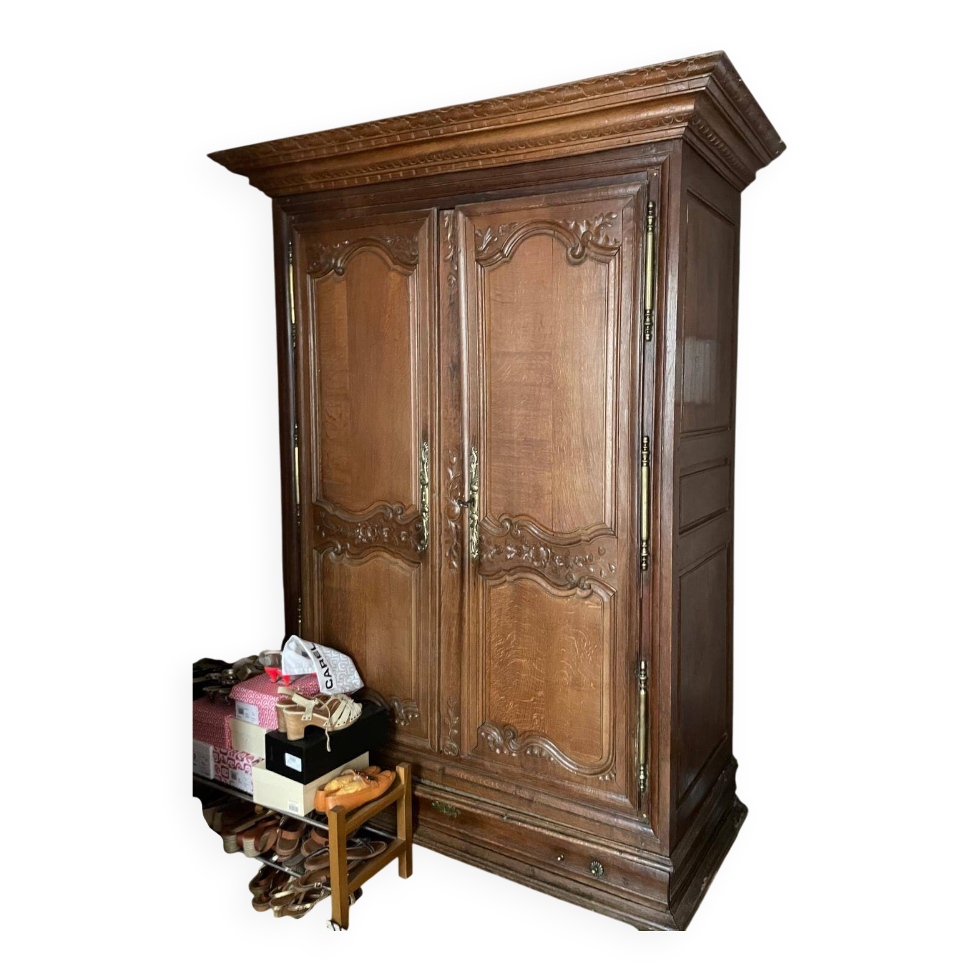 19th century Norman oak wardrobe