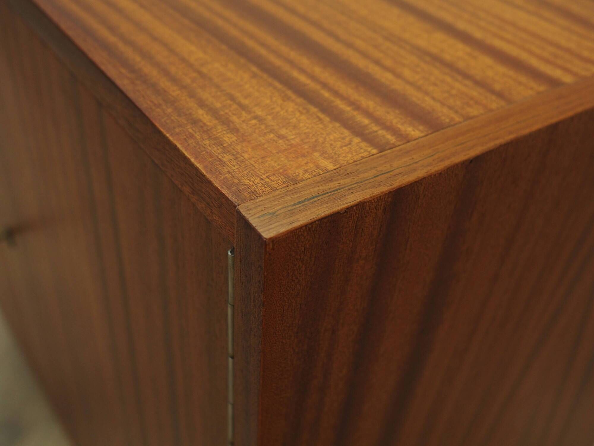 Mahogany Cabinet with Lock Meblosprzęt Poland 1970s