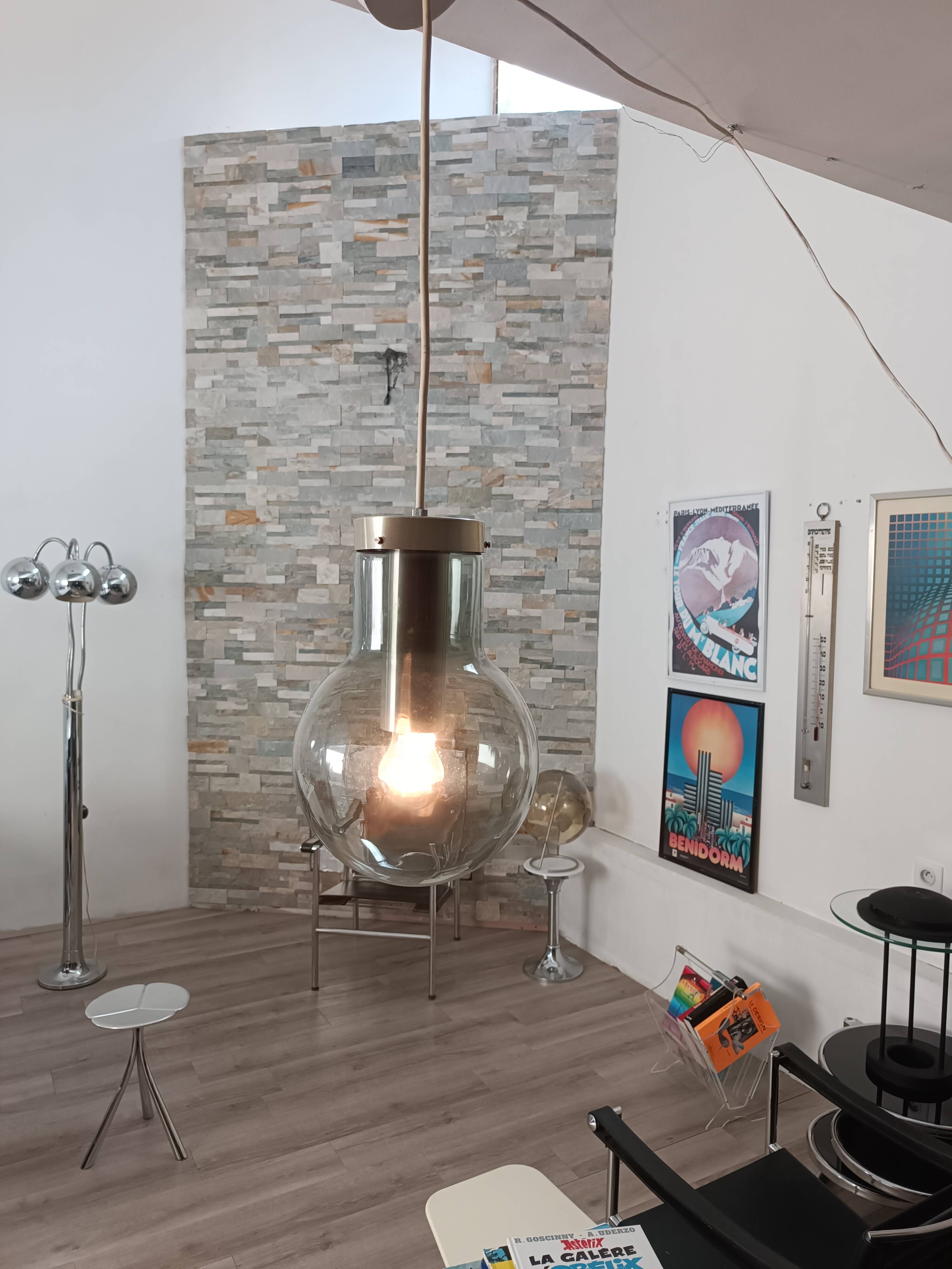Lampe suspendue Bulb par Frank Ligtelijn pour Raak 1970s