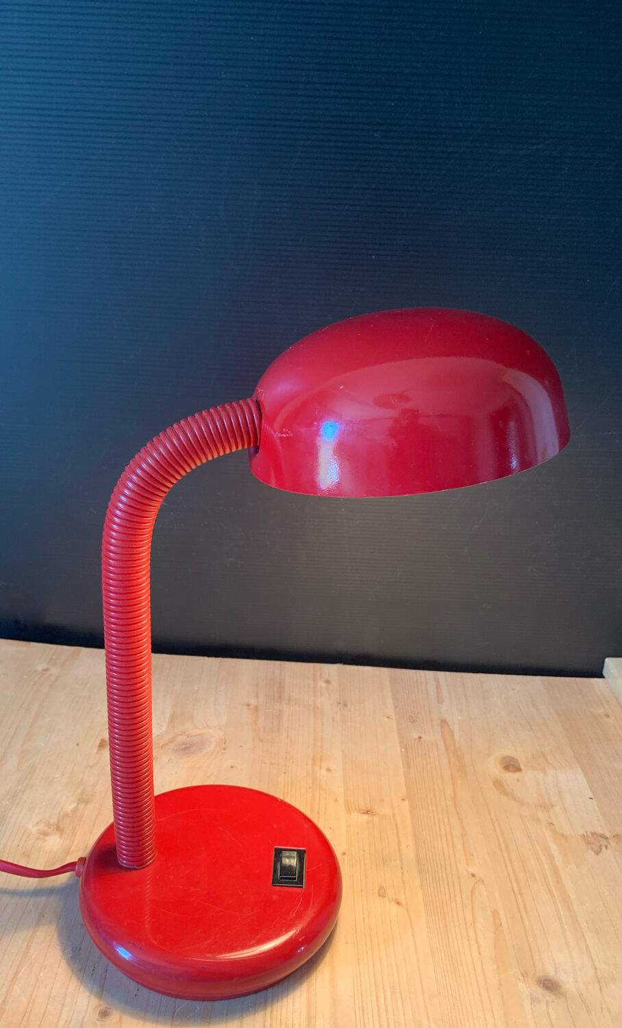 Vintage red desk lamp