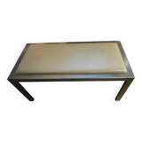 Metal and leather bench