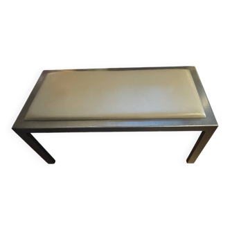 Banc en métal et cuir