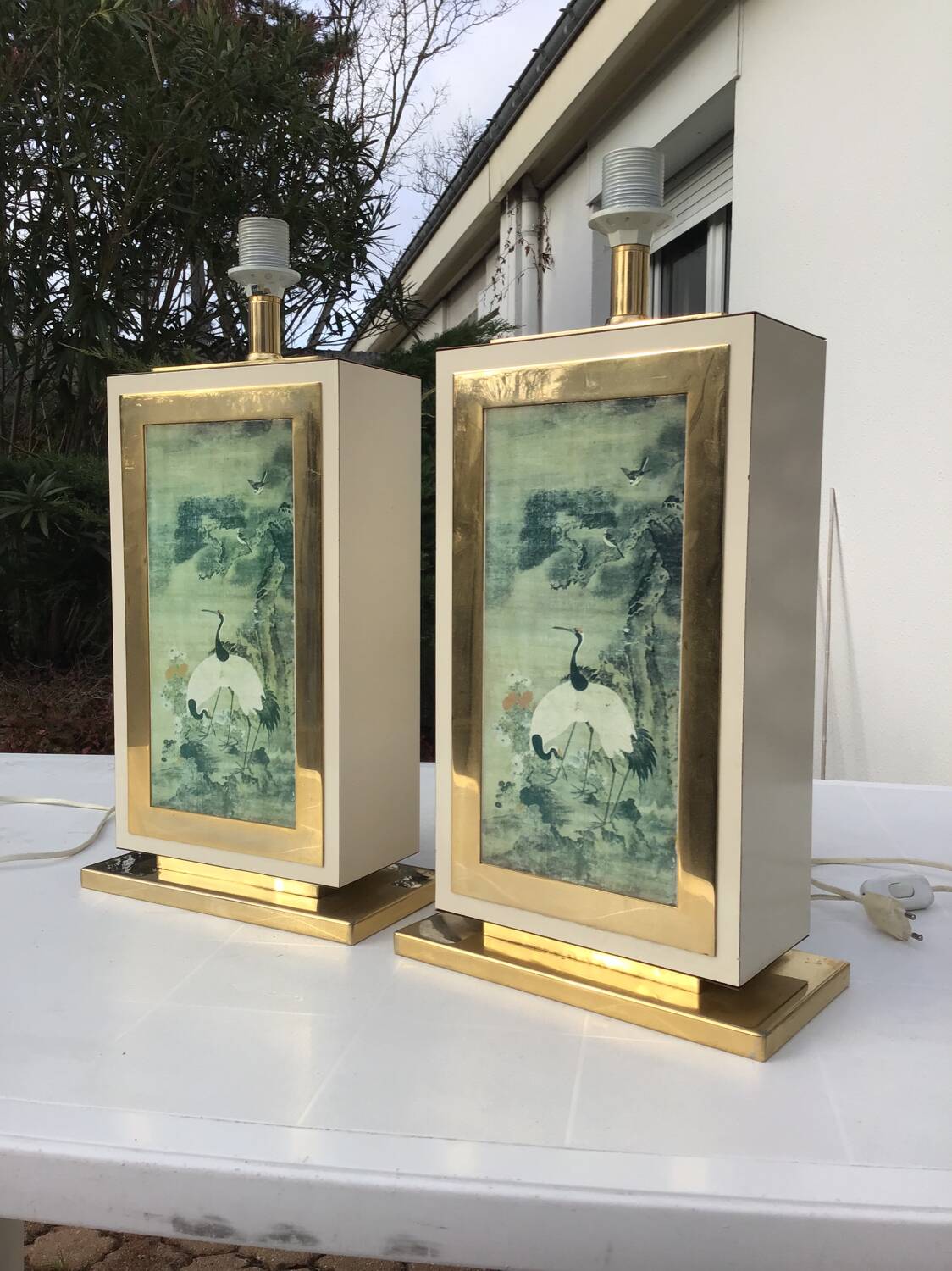 Pair of vintage Jean-Claude Mahey lamps