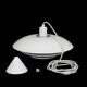 White Danish modern design multilayer pendant lamp / 1970s