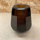 Antique daum nancy octagonal vase brown glass made in france 1930 vintage