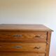 4-drawer chest in raw wood and chrome - art deco style