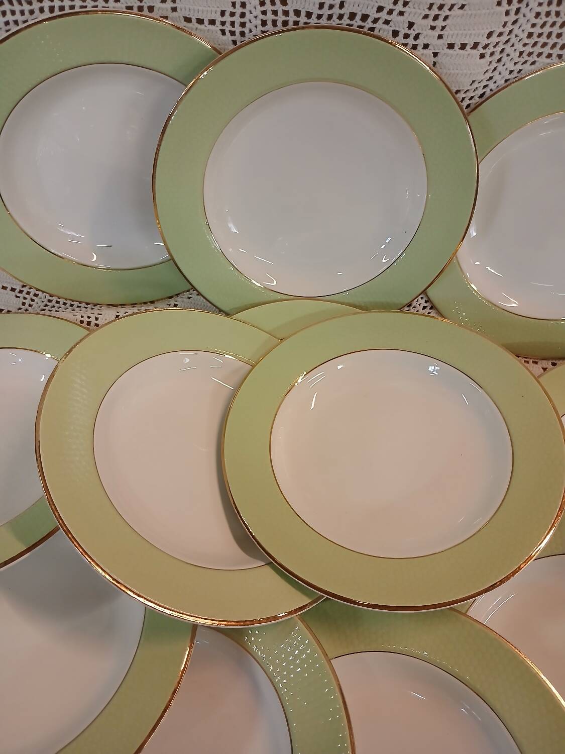12 antique soup plates from L'Amandinoise