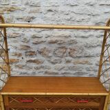Louis Sognot's library in bamboo and rattan