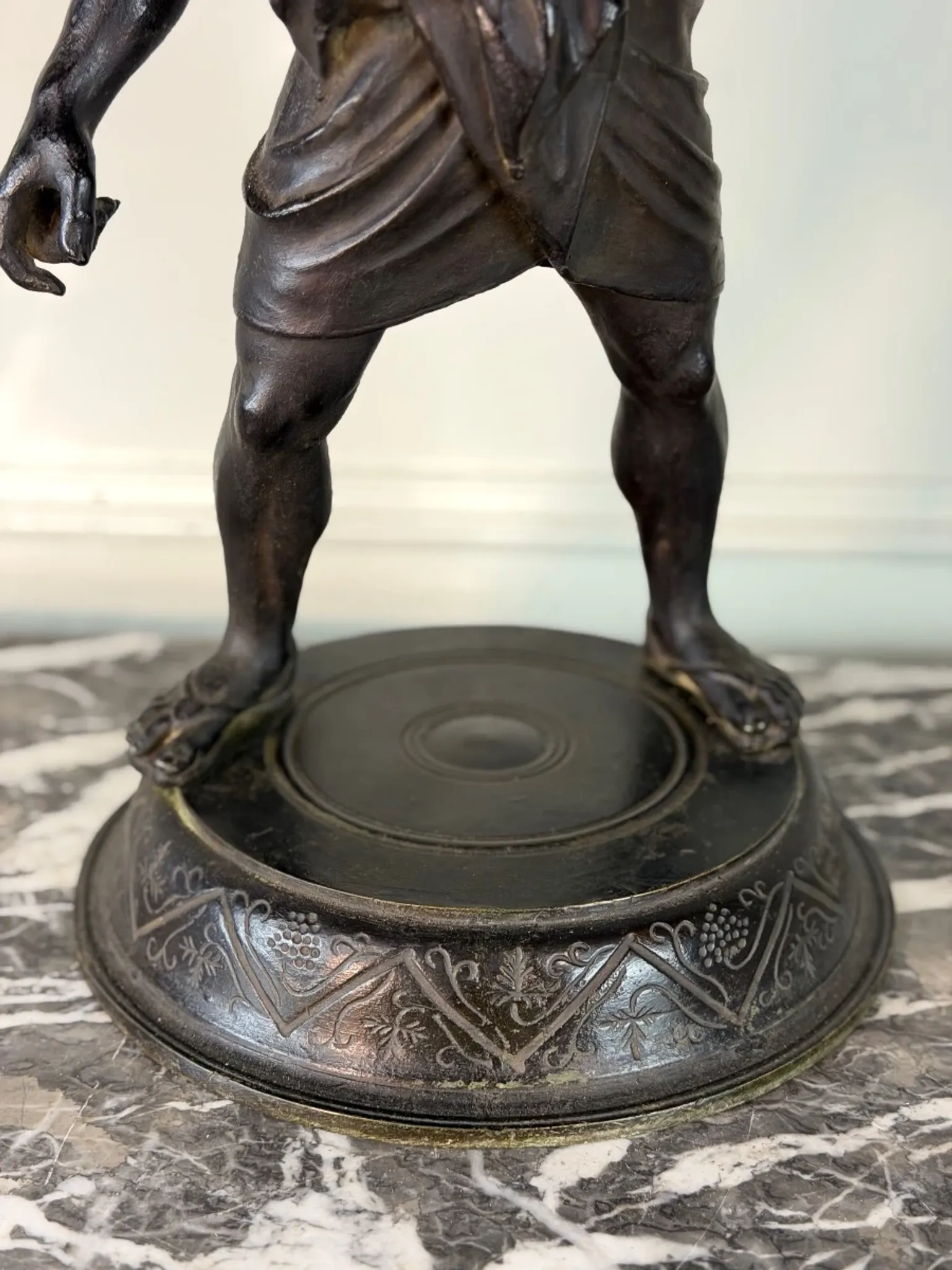 Drunken Silenus, black patinated bronze after the Antique circa 1880