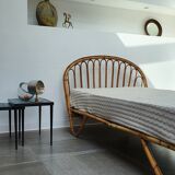 Rattan basket bed from the 50s