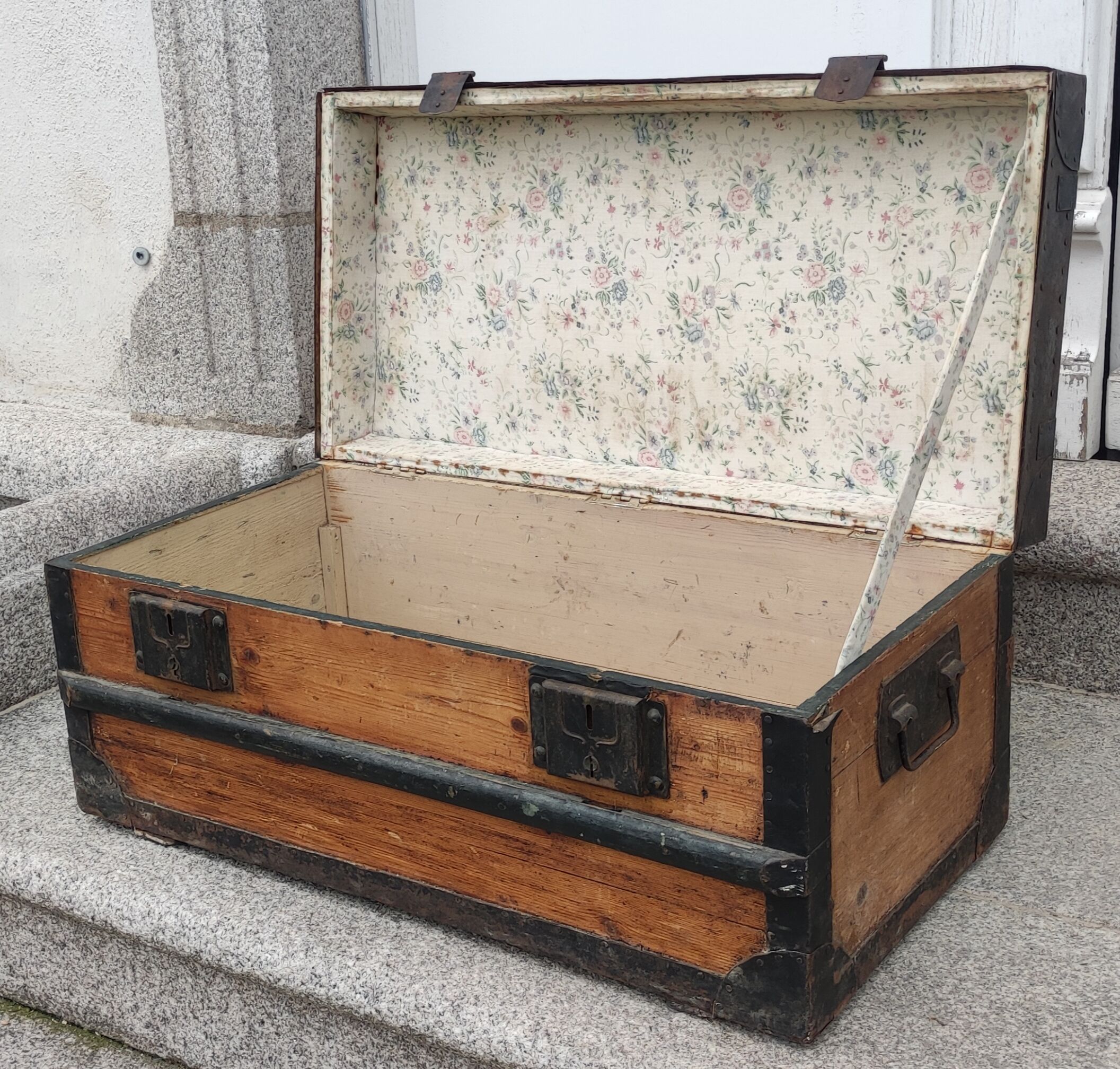 Old wooden trunk, storage chest