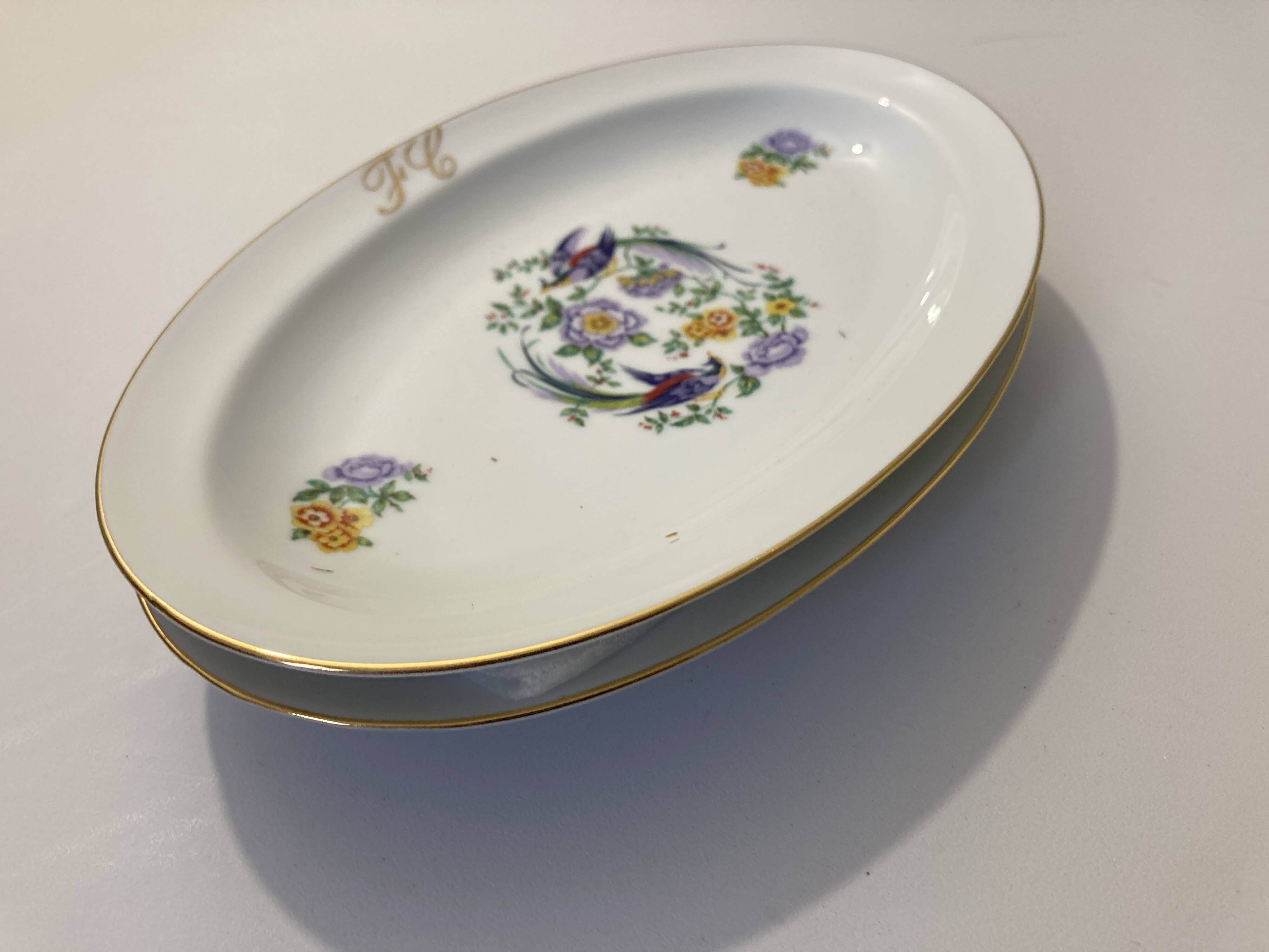 Limoges porcelain service paradise bird