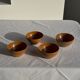 Lot de 4 petits bols marrons en verre H12 D13
