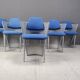 Set of 6 postmodern dining chairs, 1980s