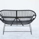 Black rattan sofa