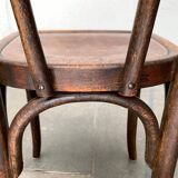 Art Deco curved wooden café chair, 1930s