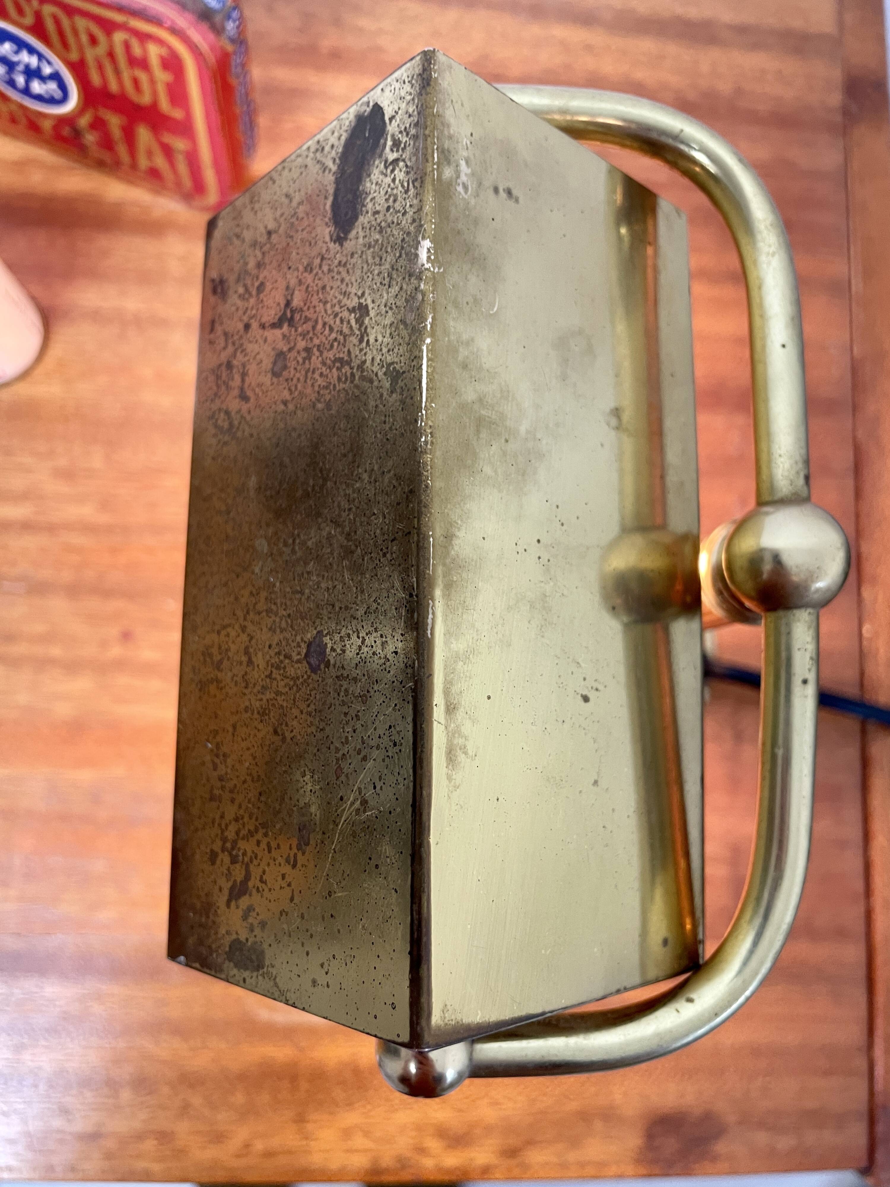 Antique brass notary lamp