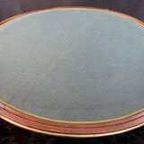 A Louis XVI period mahogany half-moon table forming a console/games table