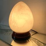 Pink marbled egg lamp, 80s