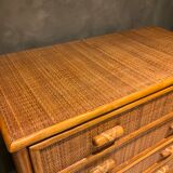 Chest of drawers rattan bamboo