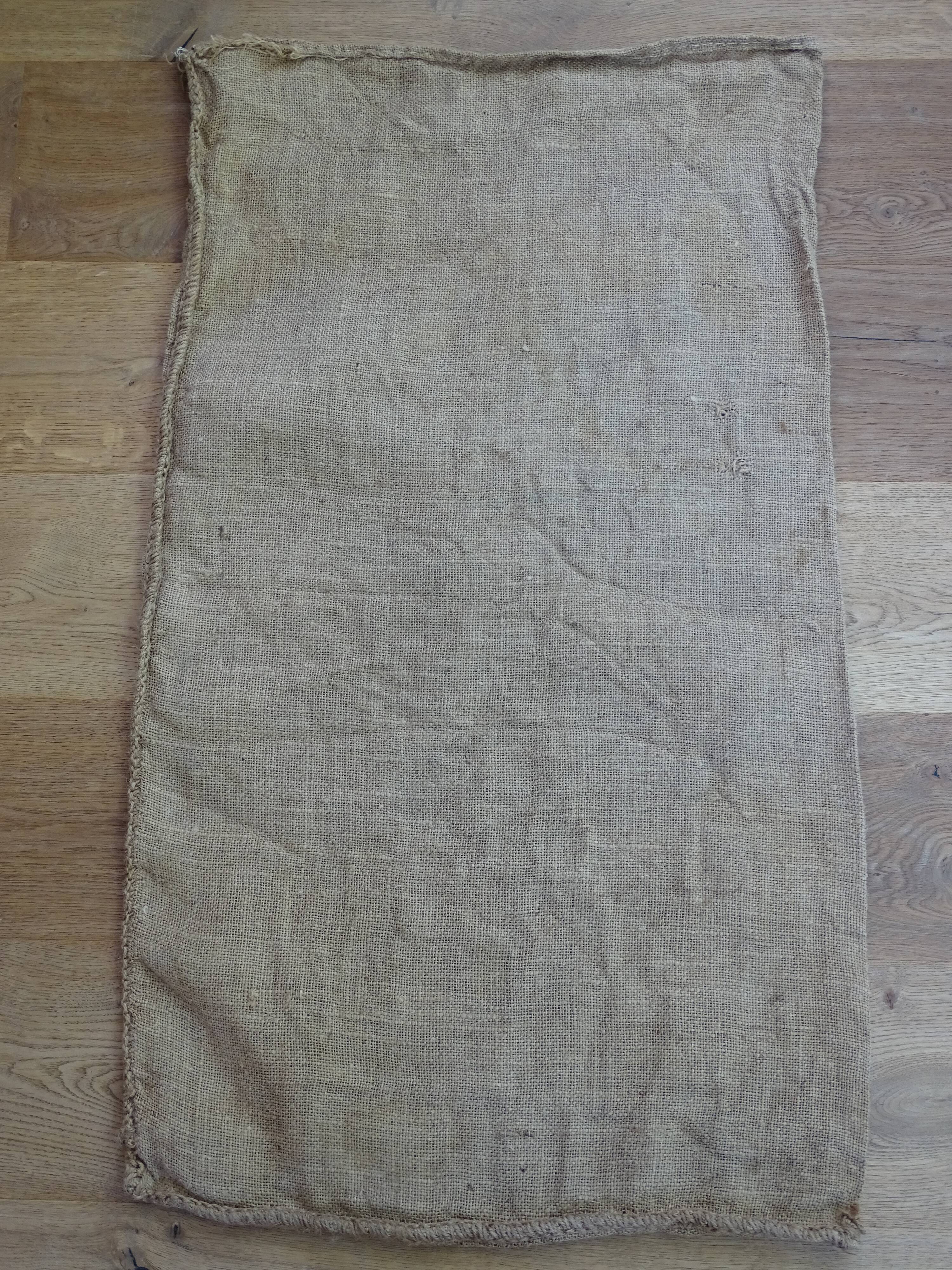 Burlap bag, train décor for the company ZPC