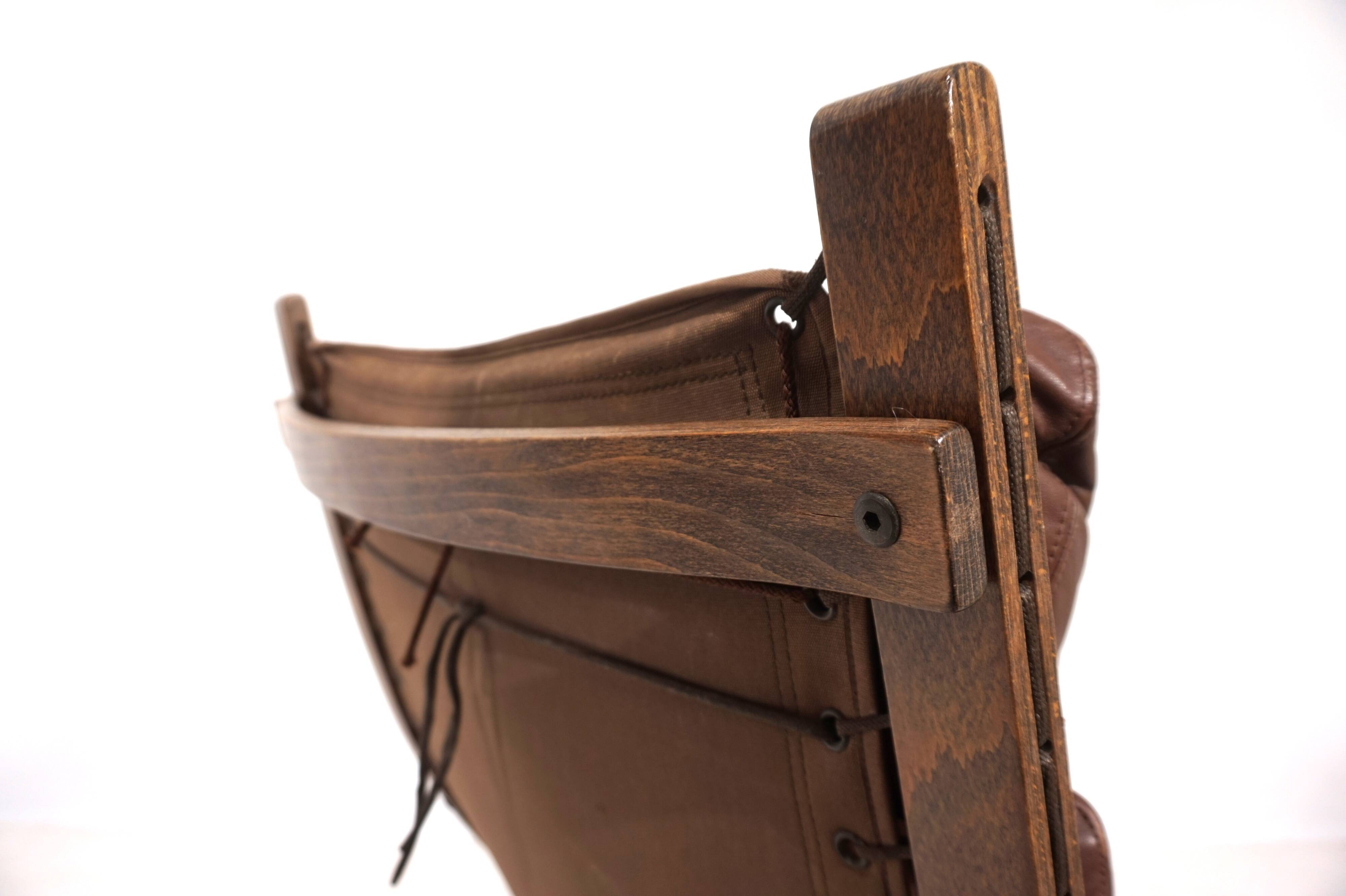 Westnofa Siesta leather lounge chair by Ingmar Relling, 1960