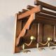 Solid oak coat rack, 30s/40s