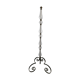 Pied de lampe en verre et fer forgé