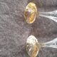 1 set of 2 vintage crystal candle holders