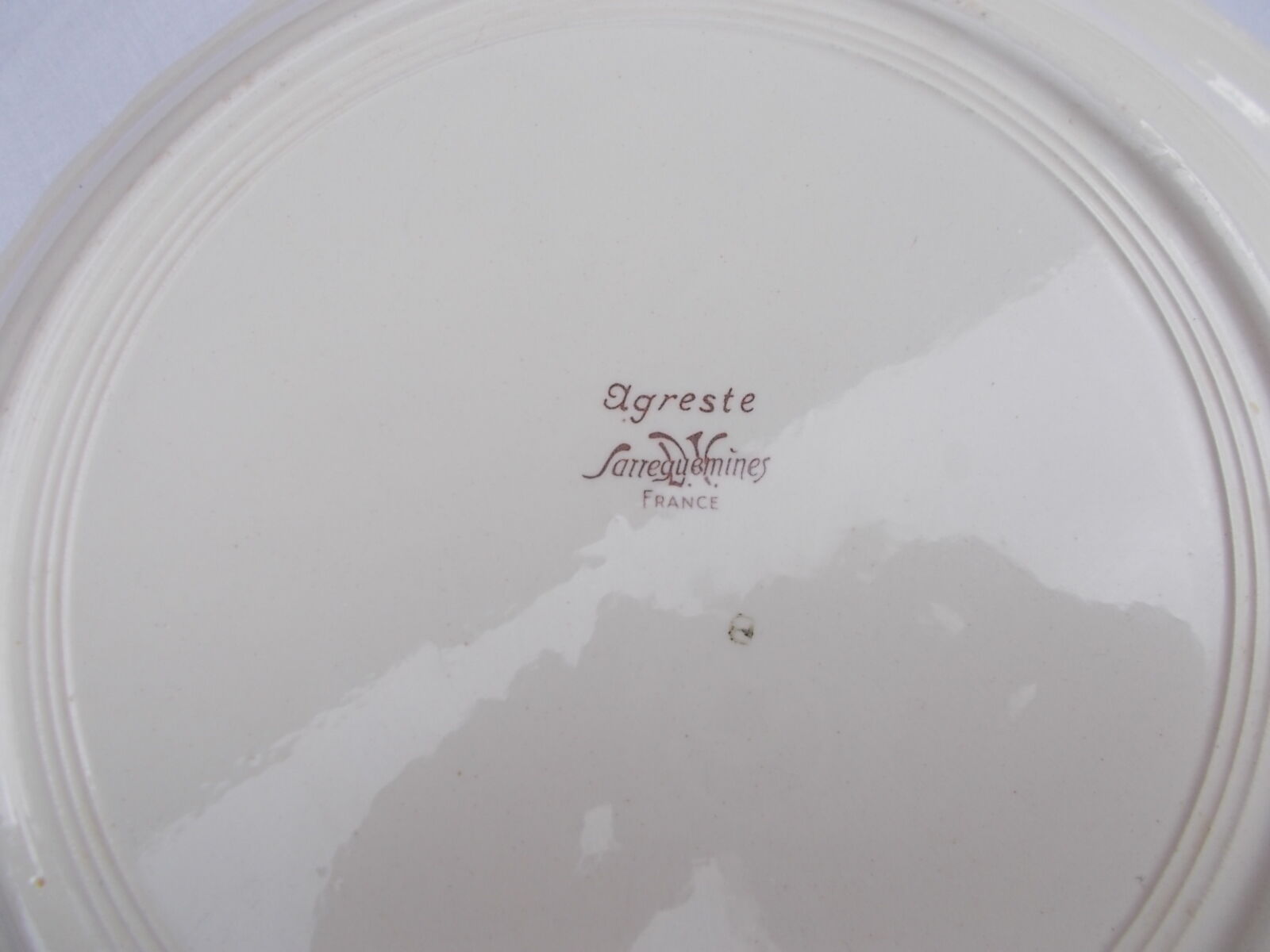 Round hollow plate diameter 32.5 Sarreguemines Agreste models