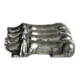 Antique metal knife rest in the shape of a dog.